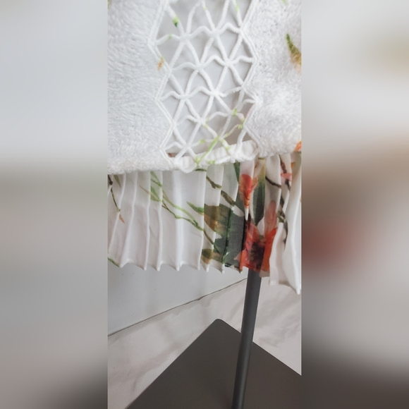 PatBO Size 6 "Wild Flower" Printed White Lace Mini Dress - Picture 9 of 14